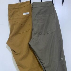 Royal Robbins Lined Pants (two pairs) with plaid cuffs